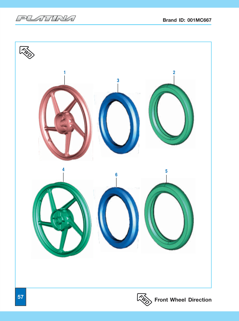 Wheel Fr 1.4X17 Dia 110 Silver [ComforTec June 16]