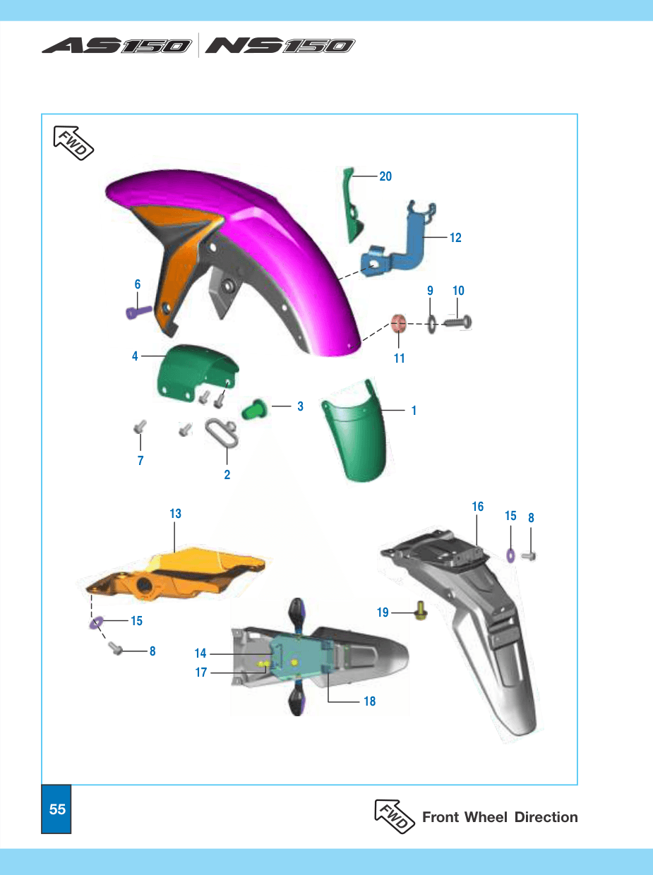 Mudguard - Front & Rear