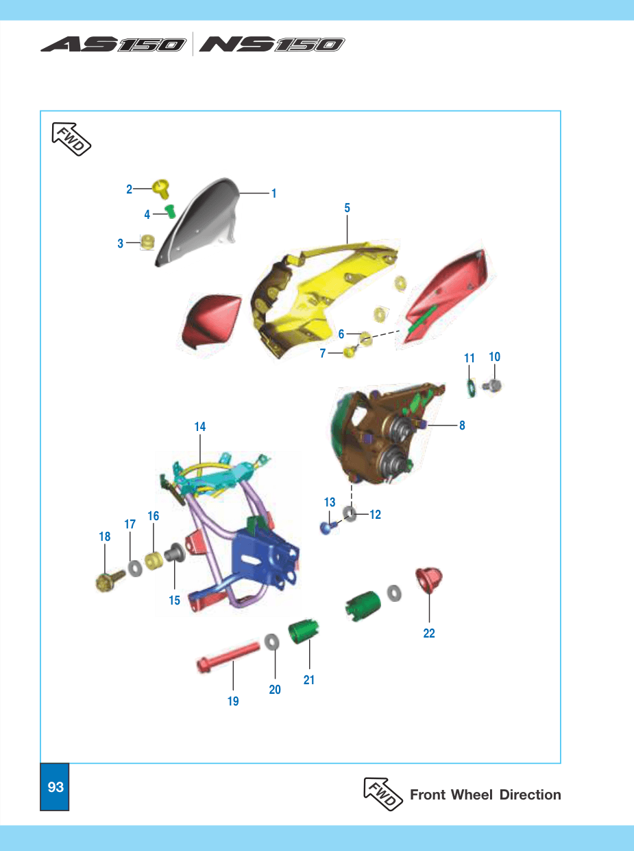 HEAD LAMP & FAIRING STRUCTURE - PULSAR AS 150
