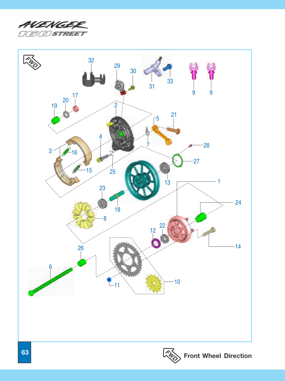 Disc sensor speed rear
