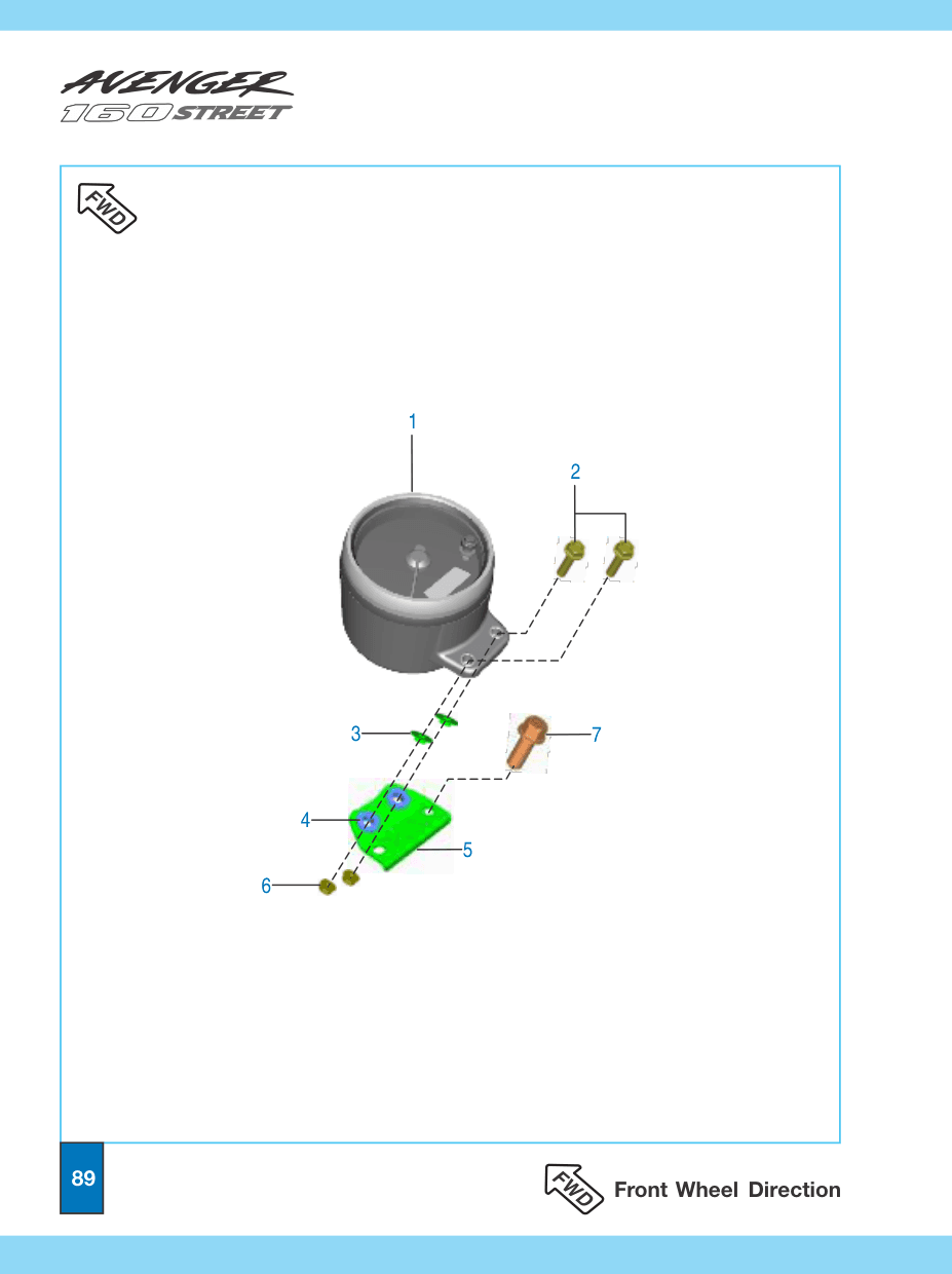 S.S. Hex head collar bolt
