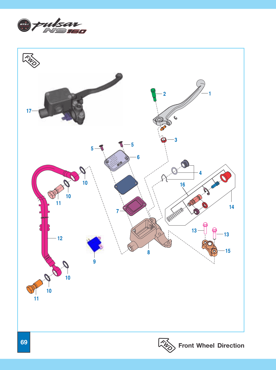 Cylinder assembly master front