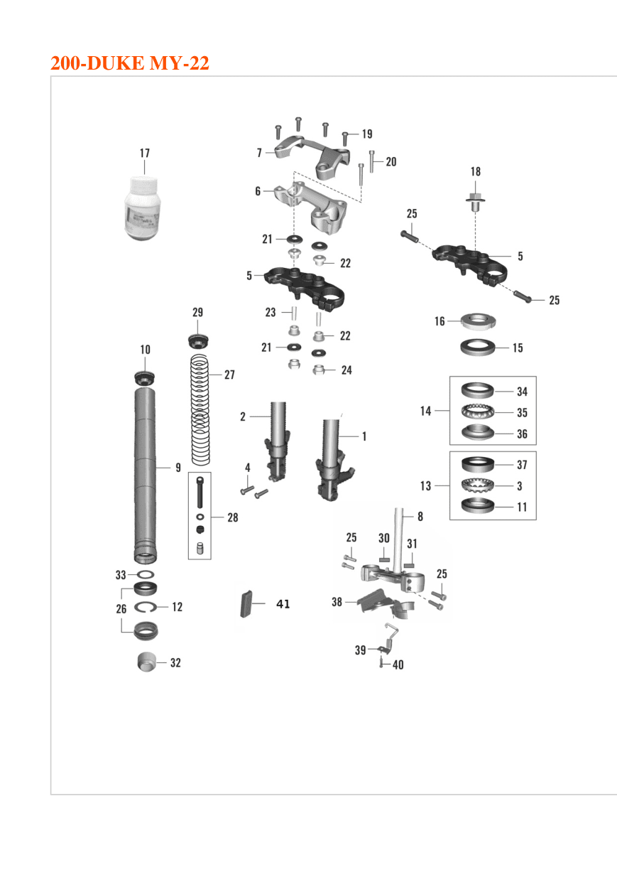 Front Fork, Triple Clamp