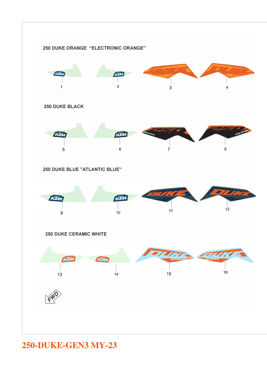 DECAL SPOILER TANK ORANGE RH