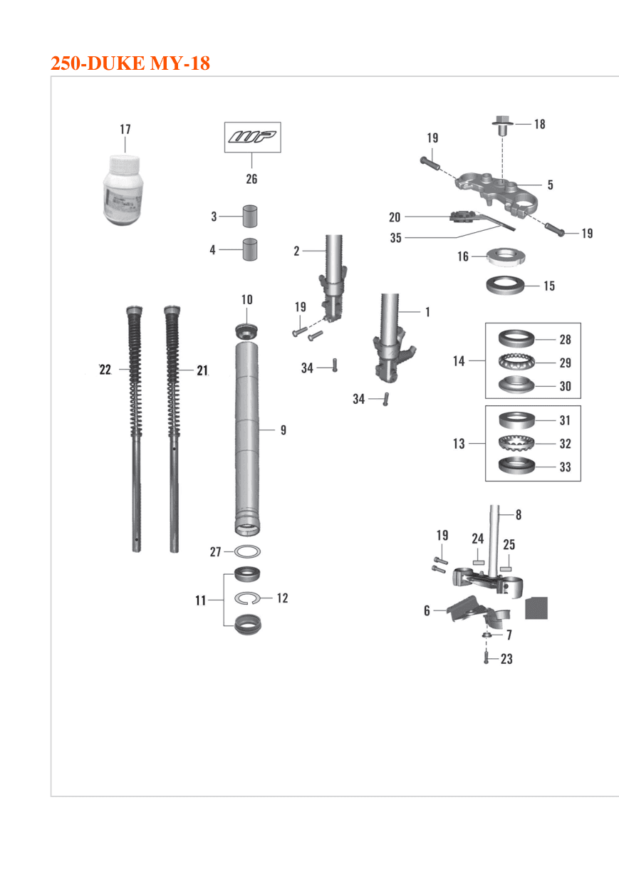 Front Fork, Triple Clamp