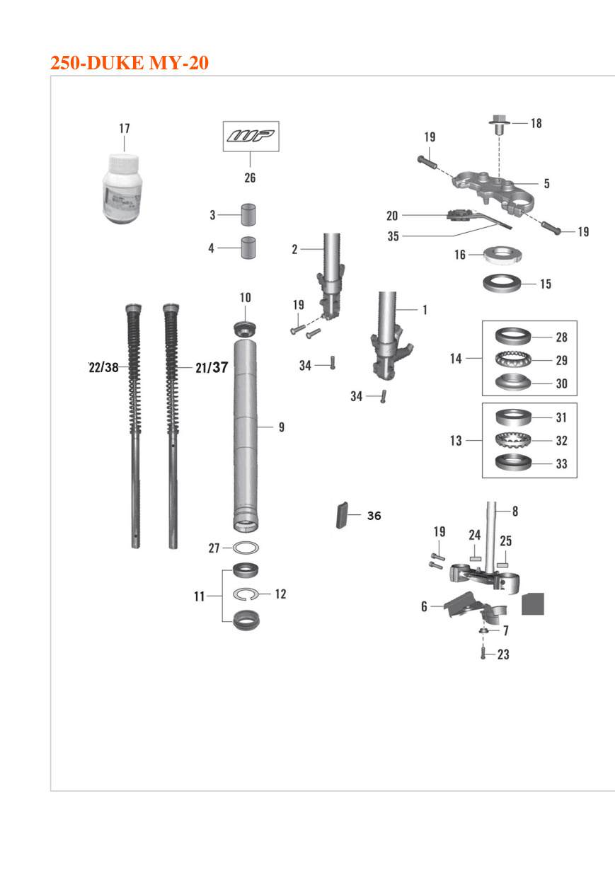 Front Fork, Triple Clamp