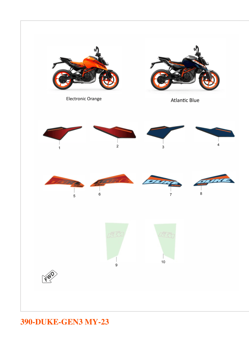 DECAL COVER SIDE ORANGE RH
