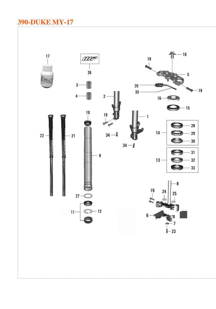 Front Fork, Triple Clamp