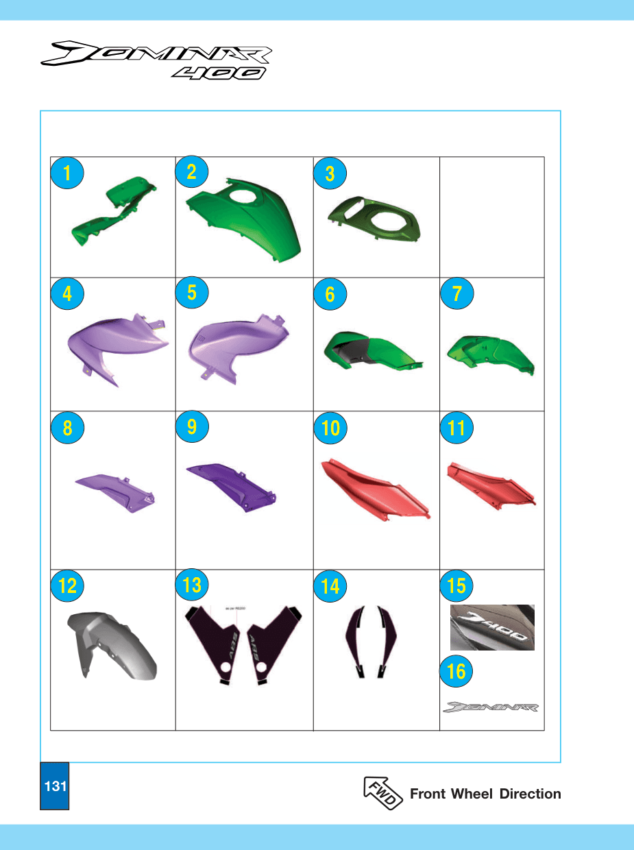 Assembly Front Fender 1 [Twilight Blue]