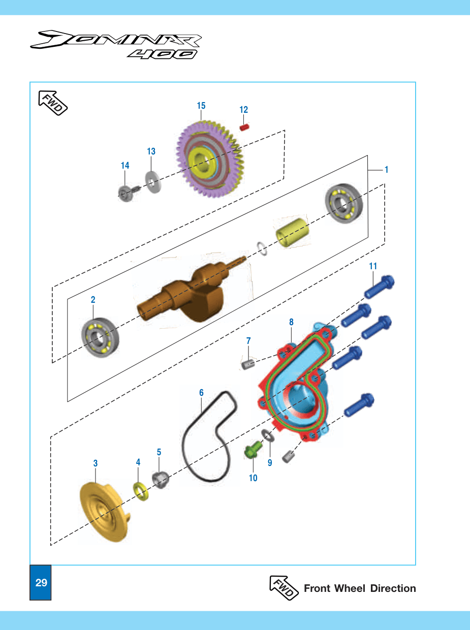 Bolt flange small M6