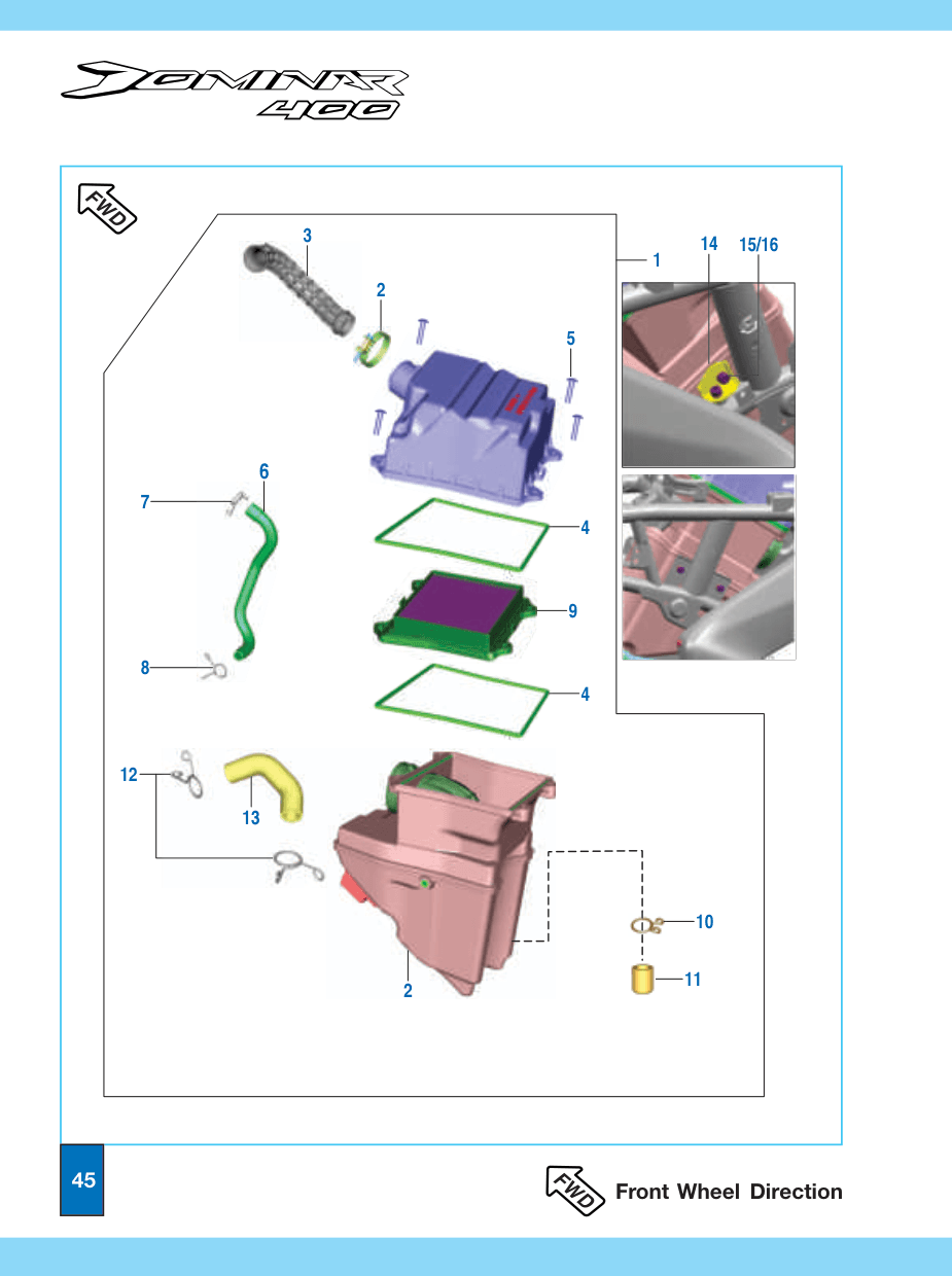 Filter assembly air