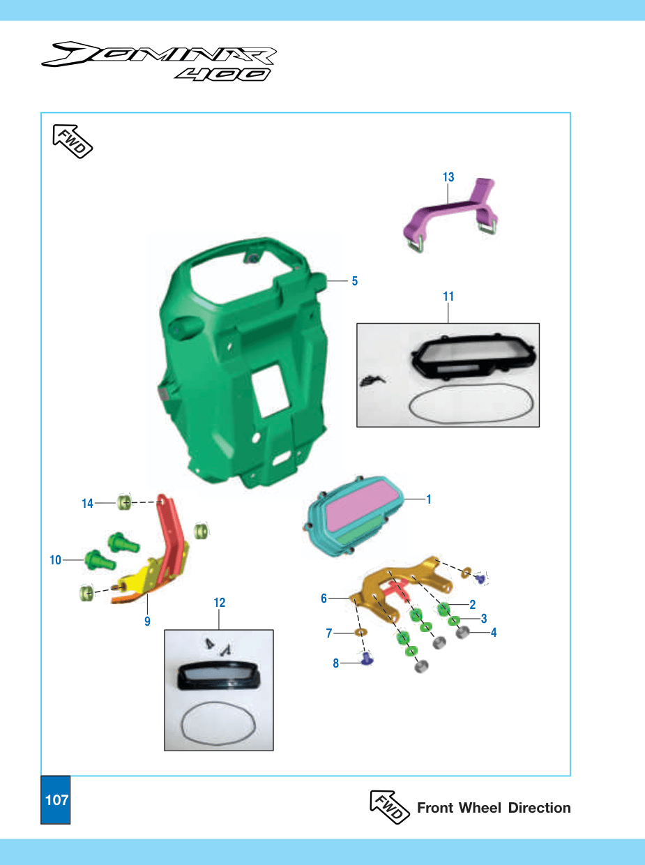 Top cover & ring-Main speedo