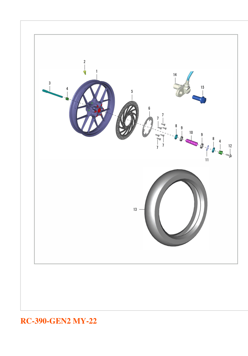 WHEEL FR BLACK GLS
