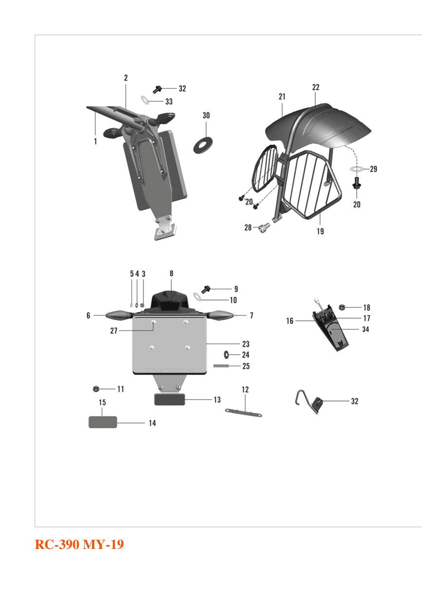 BRACKET PLATE NUMBER REAR