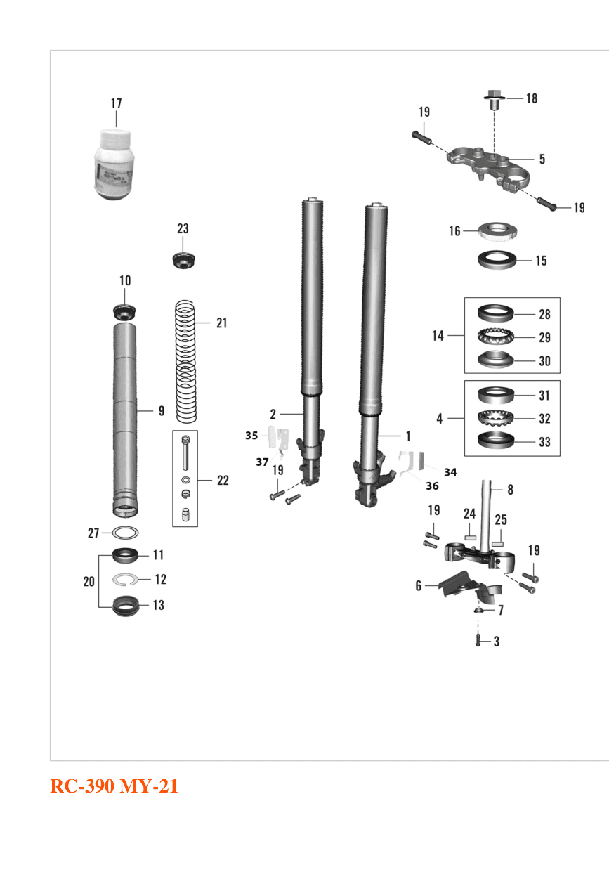 Front Fork, Triple Clamp