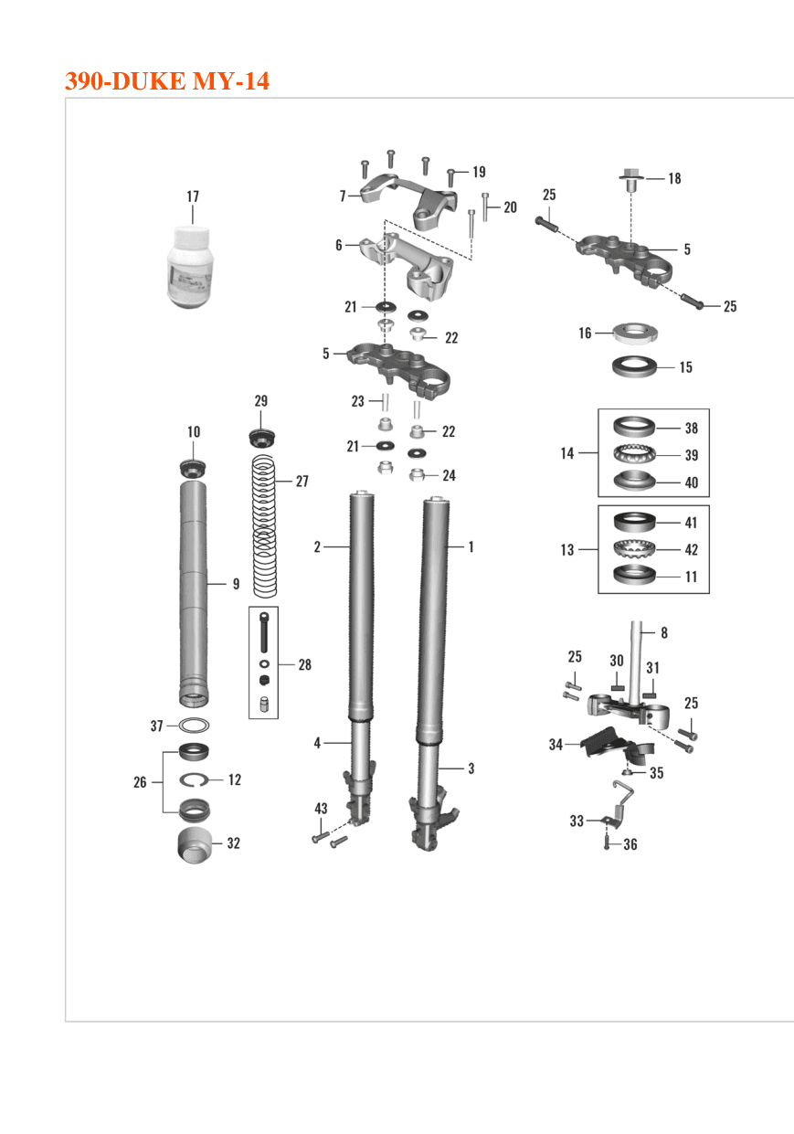 Front Fork, Triple Clamp