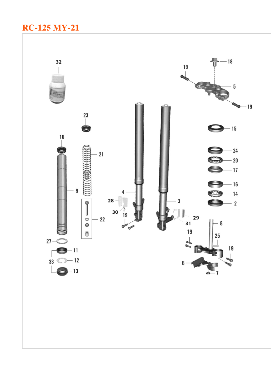 Front Fork, Triple Clamp